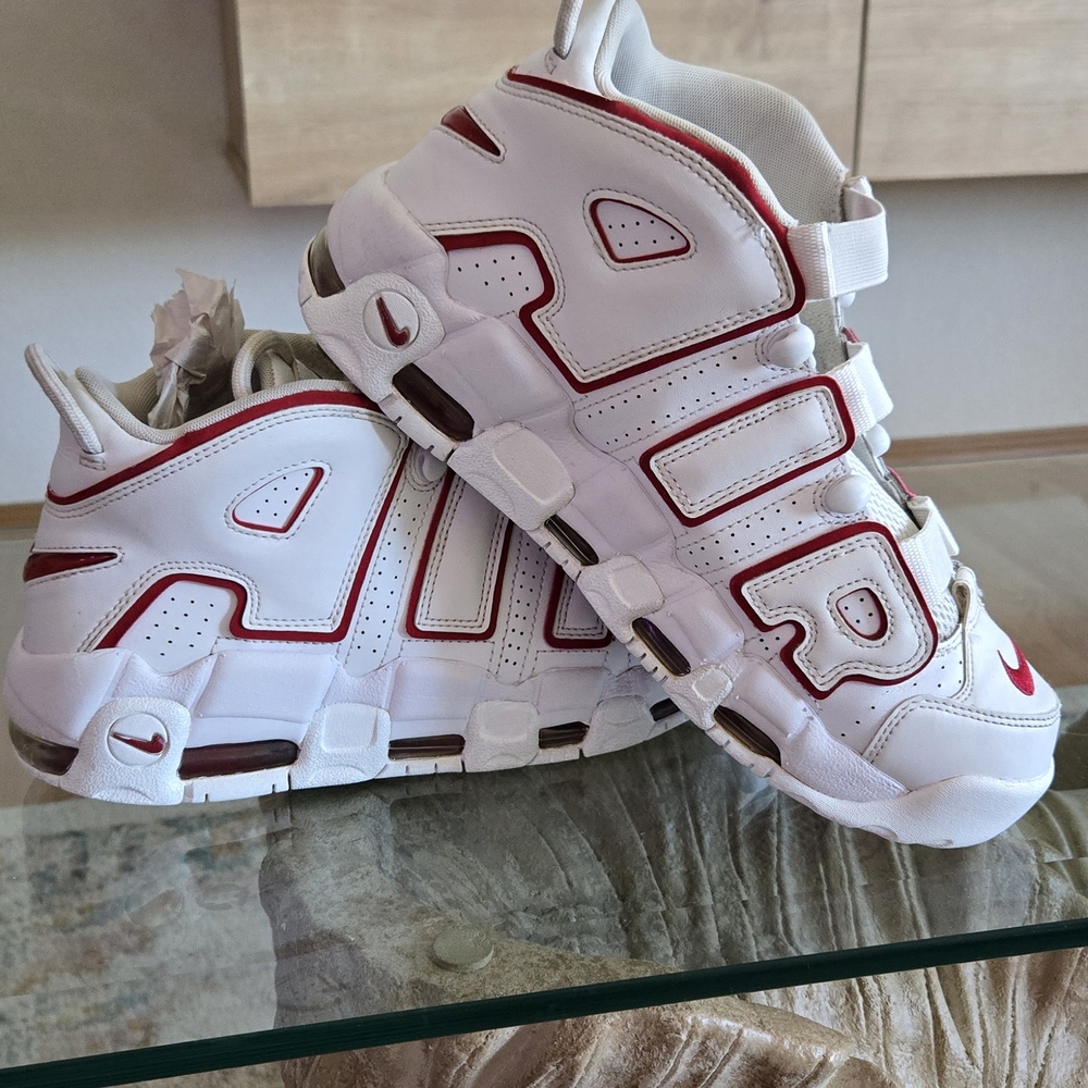 Kids White and Red Sneakers
